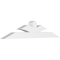Ekena Millwork Richland Architectural Grade PVC Gable Bracket, 84"W x 17 1/2"H x 6"D x 6"F, 5/12 Pitch GBP084X18X0606RIC00 - alternate 1